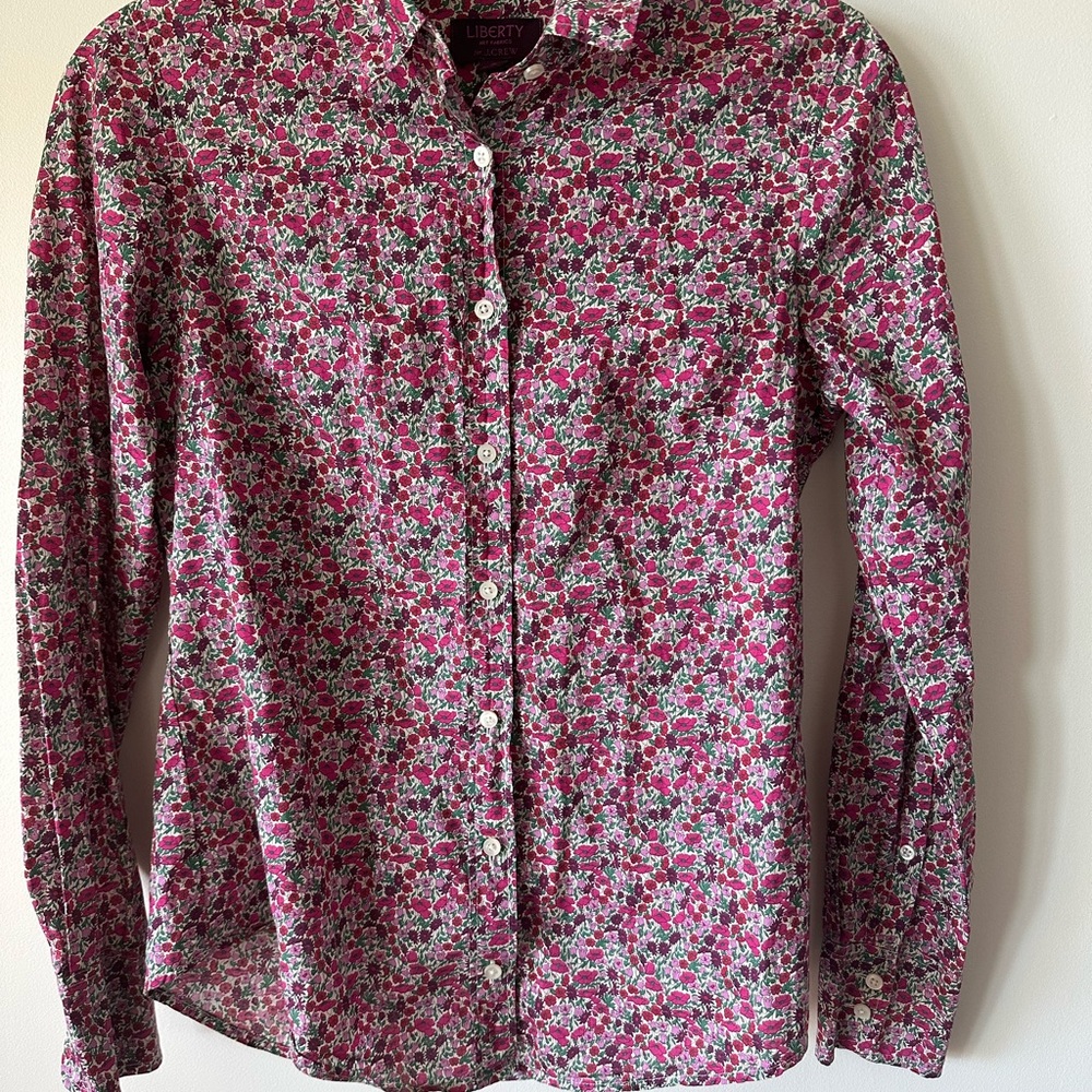 J. Crew Liberty Floral Shirt, size 2